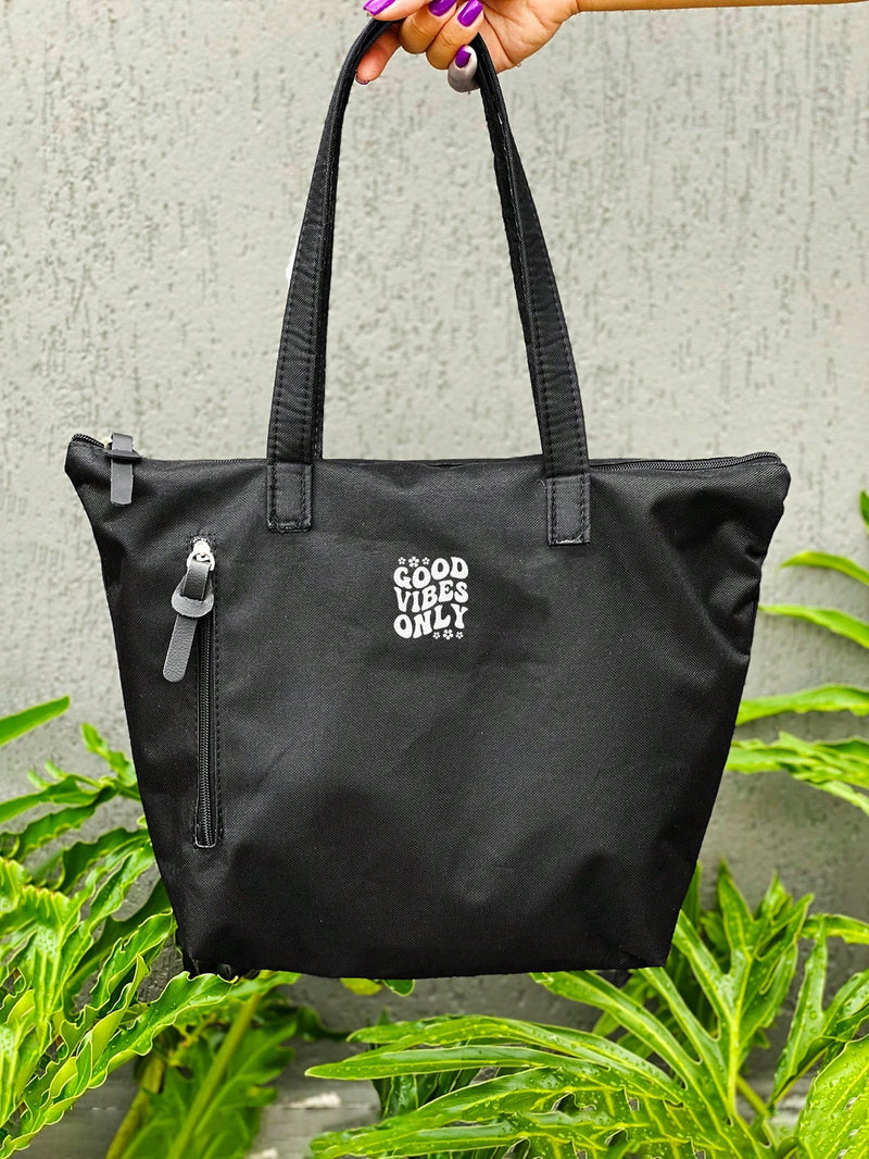 Bolsa Shopper Good Vibes Only de Ombro