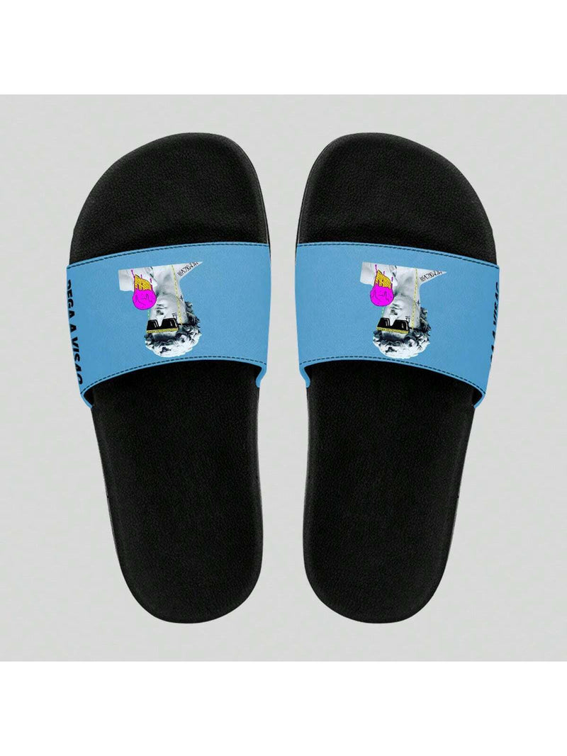 Chinelo Slide Pega A Visão Ice Cream - Azul Bebê