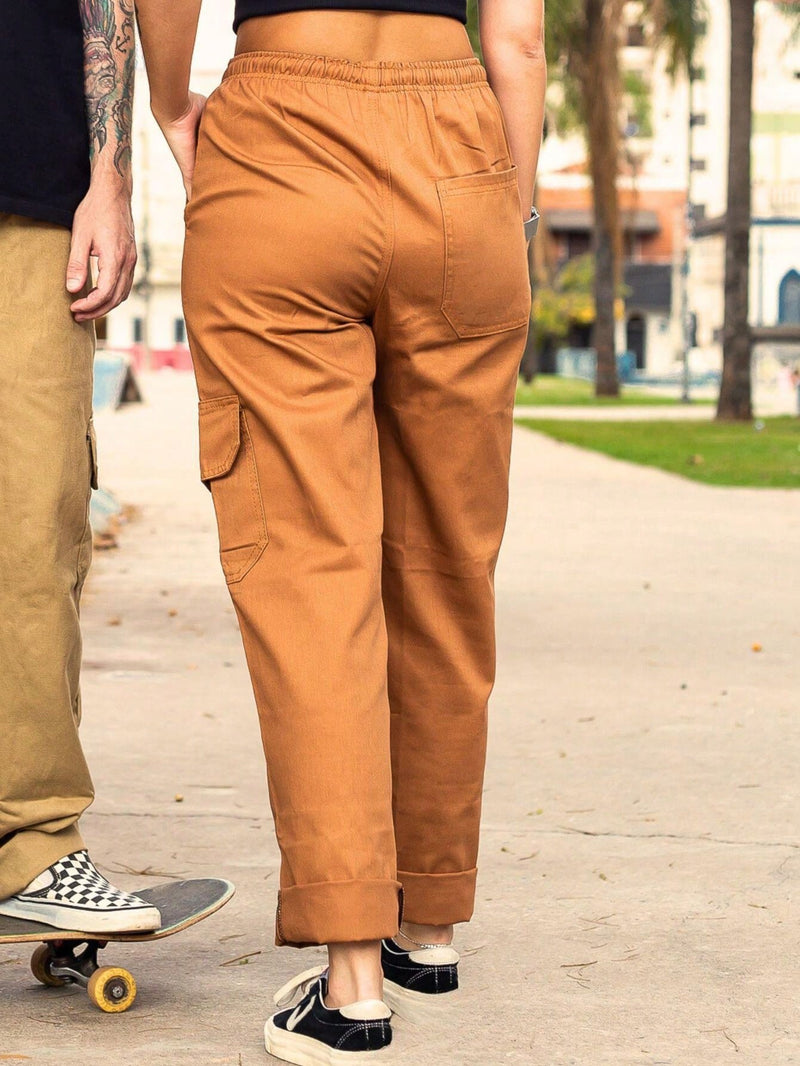 Calça Dazz Over Cargo Sarja Bege