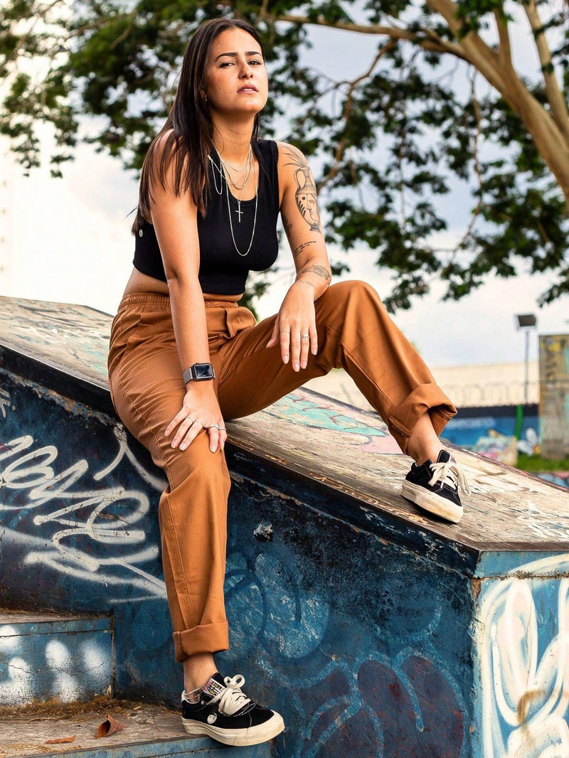 Calça Dazz Over Cargo Sarja Bege