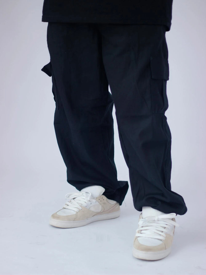 Calça Cargo Myself Preto Sarja Skate