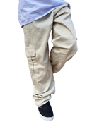 Calça Jeans Dazzling Cargo Balão Bege