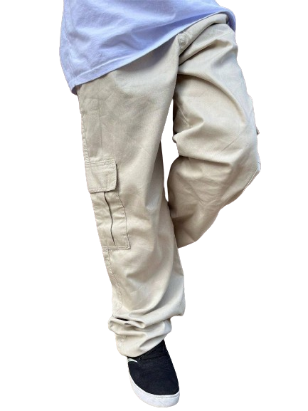 Calça Jeans Dazzling Cargo Balão Bege