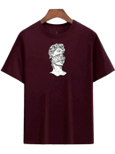 Camiseta Oversize César Crânio  - Vinho