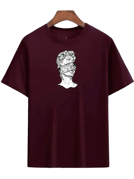 Camiseta Oversize César Crânio  - Vinho