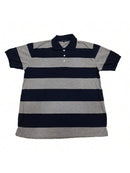 Camisa Polo Listrada Azul Cinza