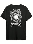 Camiseta Oversize Deusa Medusa - Preto