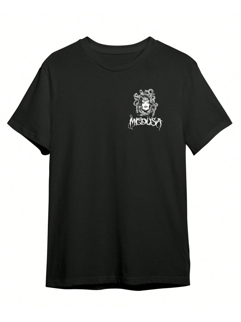 Camiseta Oversize Deusa Medusa - Preto