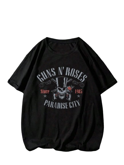 Camiseta Guns N' Roses Paradise City - Preta