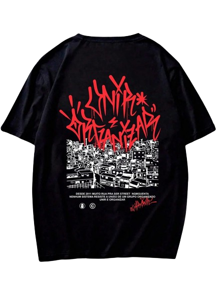 Camiseta Chronic Unir e Organizar - Preto