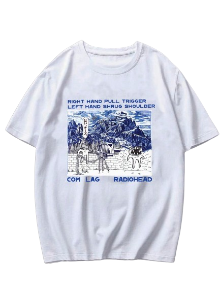 Camiseta Radiohead Com Lag - Branco