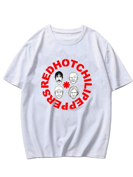 Camiseta Red Hot Chili Peppers Banda - Branco