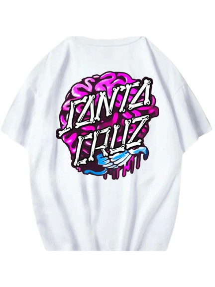 Camiseta Santa Cruz Cérebro - Branco