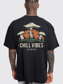 Camiseta Oversize Chill Vibes In Nature - Preto - até o G1