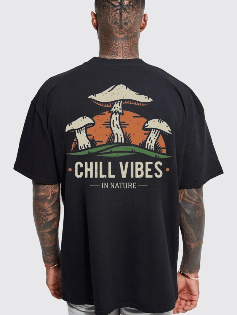 Camiseta Oversize Chill Vibes In Nature - Preto - até o G1
