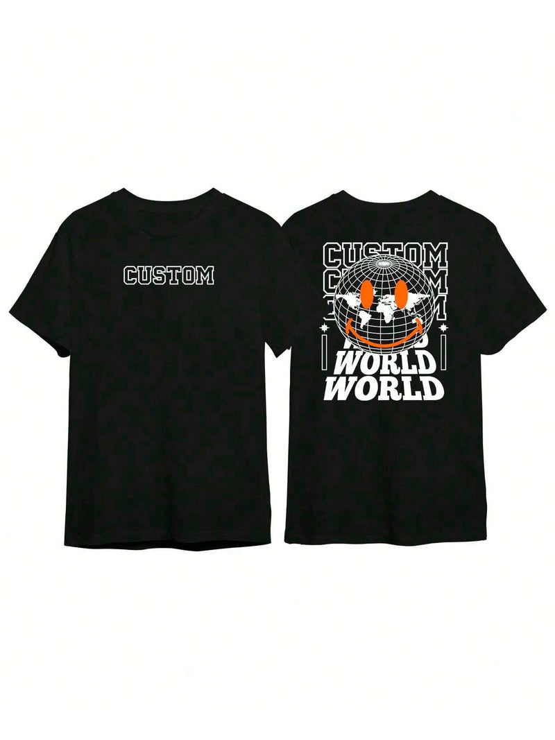 Camiseta Oversize Smile World - Preto