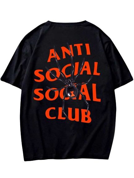 Camiseta Anti Social Club Aranha - Preto
