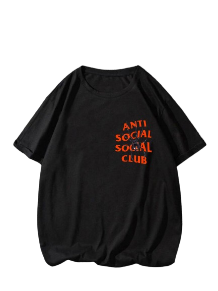 Camiseta Anti Social Club Aranha - Preto