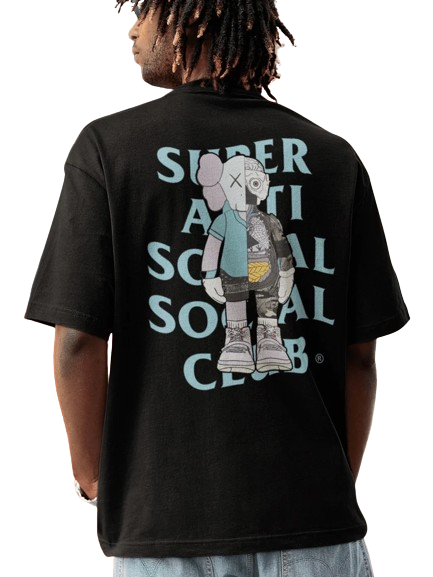 Camiseta Anti Social Club Clow - Preto