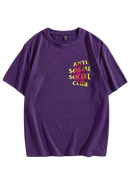 Camiseta Anti Social Club Heart - Roxo