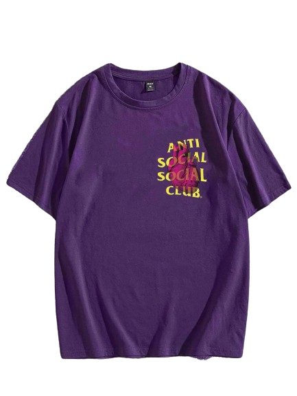 Camiseta Anti Social Club Heart - Roxo
