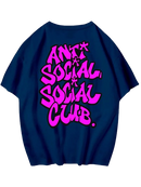 Camiseta Anti Social Club Grafite - Azul