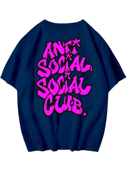 Camiseta Anti Social Club Grafite - Azul