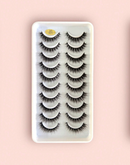 Cartela com 10 Pares de Cílios Postiços Efeito Natural - 5 Modelos