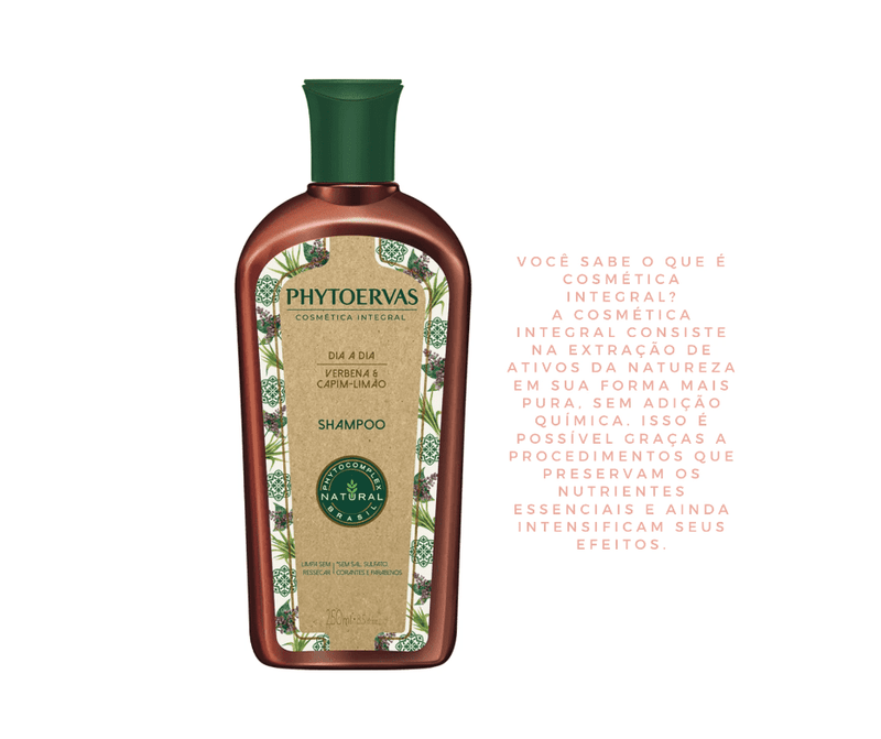 Shampoo Dia a Dia Verbena e Capim-limão Phytoervas 250ml