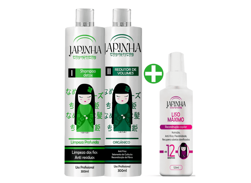 Kit Progressiva Sem Formol Orgânica + Protetor Térmico - 3 produtos