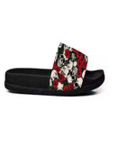 Chinelo Slide Flower Skull Ultra Leve