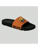 Chinelo Slide Pega A Visão Yellow Skull - Laranja