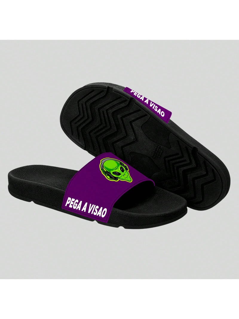 Chinelo Slide Pega A Visão Alien - Roxo