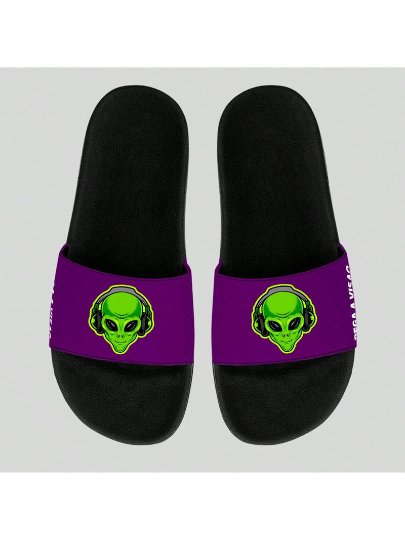 Chinelo Slide Pega A Visão Alien - Roxo