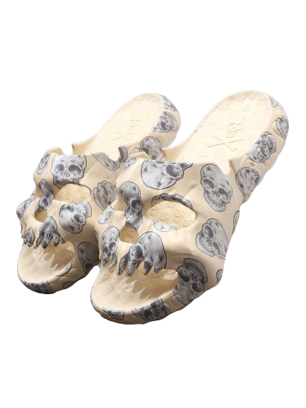 Chinelo Caveira Antimicrobianos E Anti-odor - Cáqui