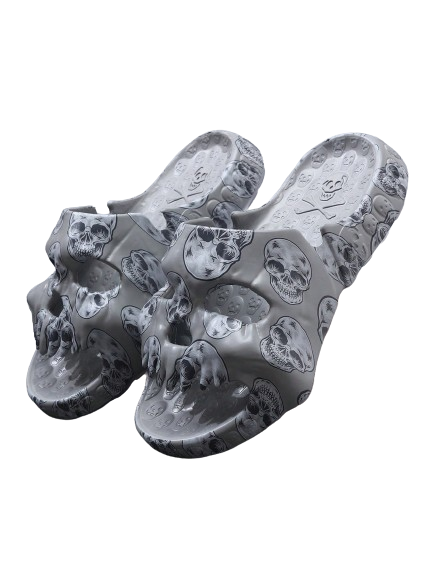 Chinelo Caveira Antimicrobianos E Anti-odor - Cinza