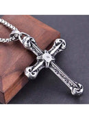Cólar Corrente Crucifixo Prateado