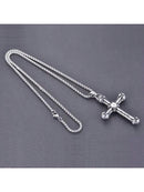 Cólar Corrente Crucifixo Prateado