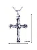 Cólar Corrente Crucifixo Prateado