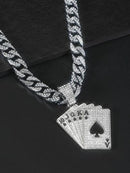 Cólar Cubano Baralho Prata