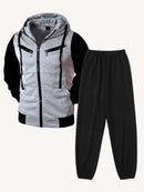 Conjunto DTX Moletom Capuz + Calça Moletom Cinza