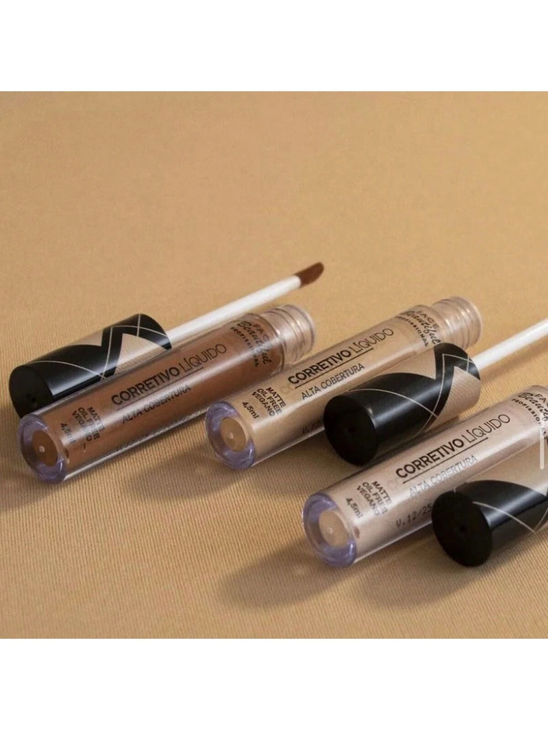 Corretivo Líquido Alta Cobertura Matte Oil Free Vegano Face Beautiful 4,5ml