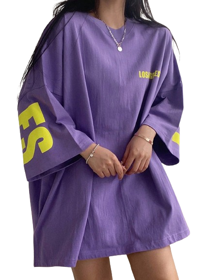 Camiseta Dazy Los Angeles Roxo Plus Size