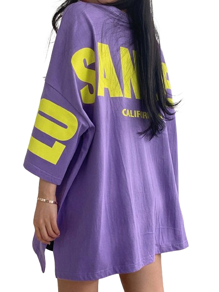 Camiseta Dazy Los Angeles Roxo Plus Size