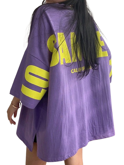 Camiseta Dazy Los Angeles Roxo Plus Size