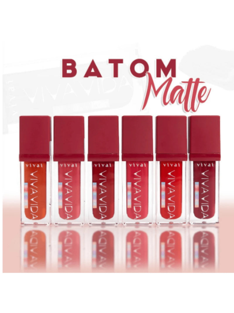 Batom Liquido Matte Viva Vida Tons Vermelhos Vivai