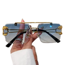 Óculos KAMMPT Vintage Gradiente Golden Azul