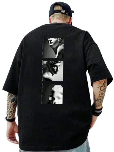 Camiseta Oversize Grécia - Preto