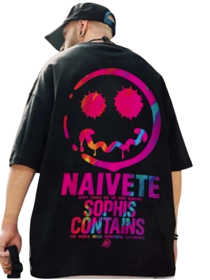 Camiseta Oversize Naivete - Preto