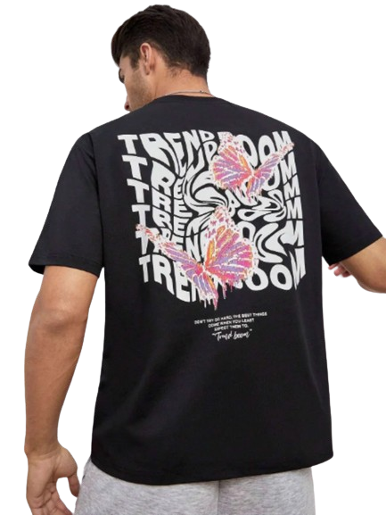 Camiseta Oversize Trenboom - Preto